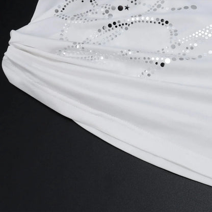 Y2K Rhinestone Tie-Up Crop Top