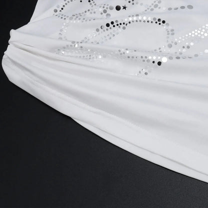 Rhinestone Tie-Up Crop Top