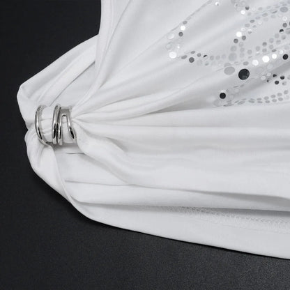 Y2K Rhinestone Tie-Up Crop Top