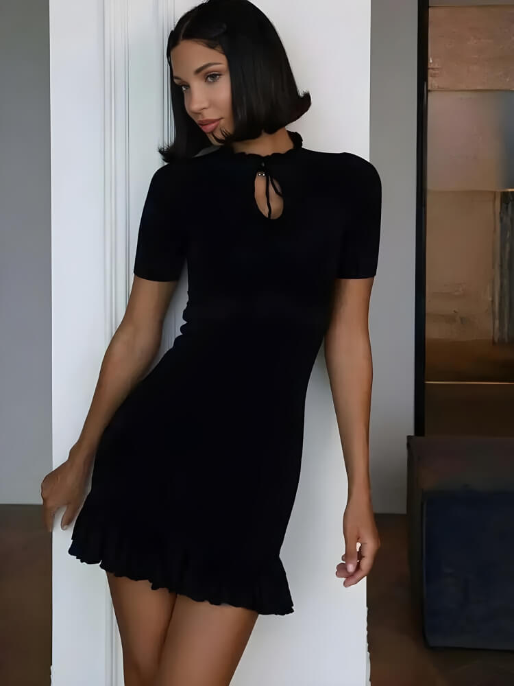 Y2K Ribbed Mini Dress