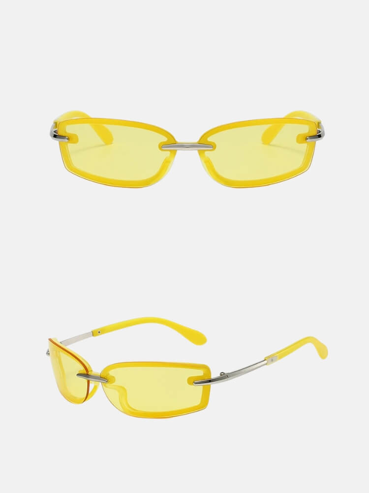 Y2K Rimless Rectangle Sunglasses