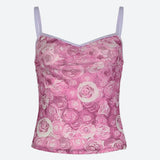 Rose Mesh Crop Top