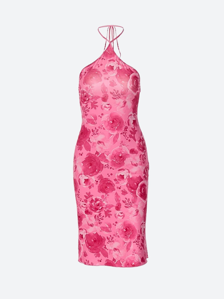 Y2K Rose Midi Dress