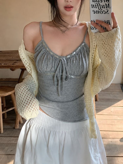 Y2K Ruched Bust Cami Top