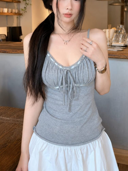Y2K Ruched Bust Cami Top