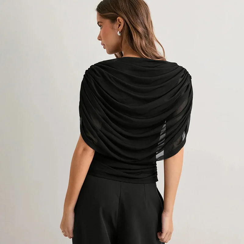 Y2K Ruched Drape Top