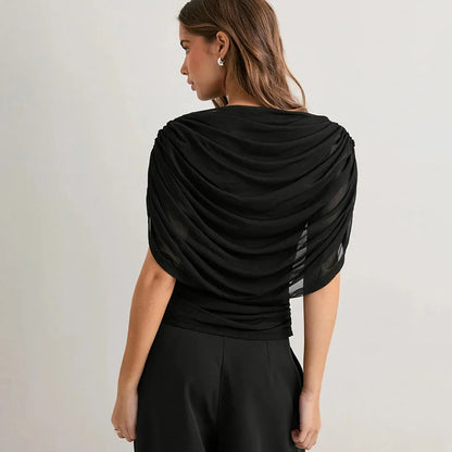 Y2K Ruched Drape Top