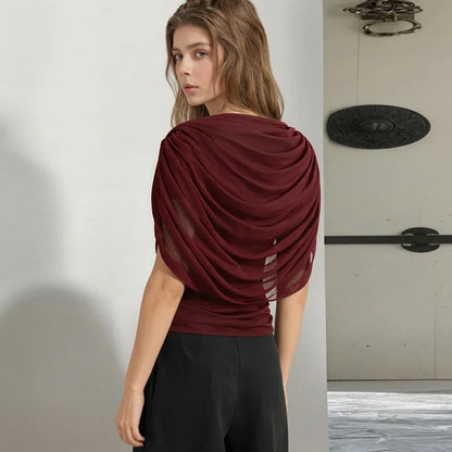 Y2K Ruched Drape Top