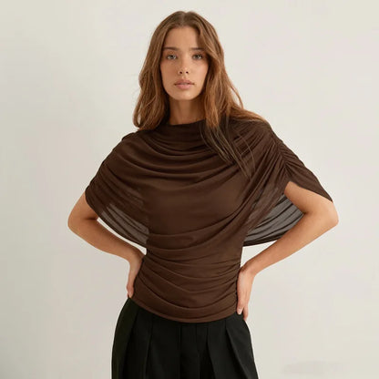 Y2K Ruched Drape Top