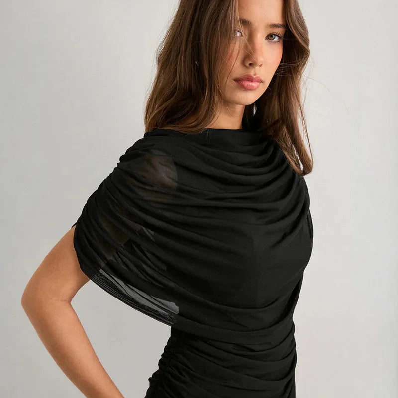 Y2K Ruched Drape Top