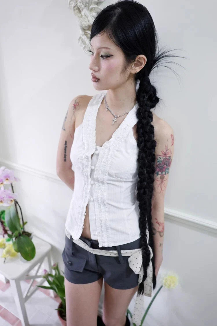 Y2K Ruffle Top