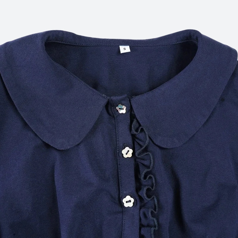 Y2K Ruffled Polo Mini Dress