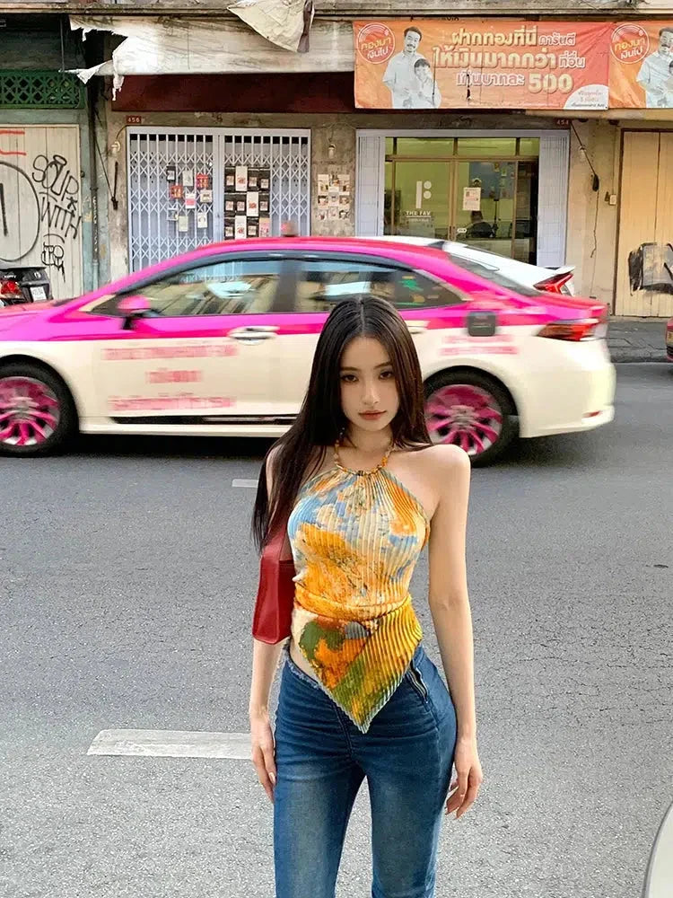 Y2K Scarf Top