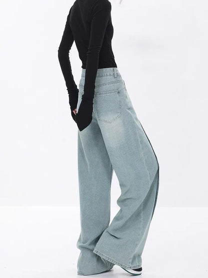 Y2K Seam Line Wide Leg Jeans