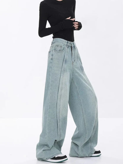 Y2K Seam Line Wide Leg Jeans