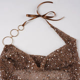 Sequin Halter Top
