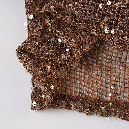Y2K Sequin Halter Top