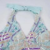 Sequined Halter Top