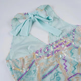 Sequined Halter Top