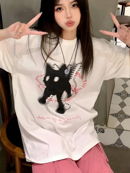 Y2K Shaking Cat Tee