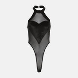 Sheer Heart Cut-Out Halter Top