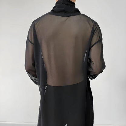 Y2K Sheer Turtle Neck Top