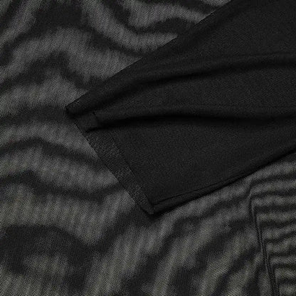 Y2K Sheer Turtle Neck Top