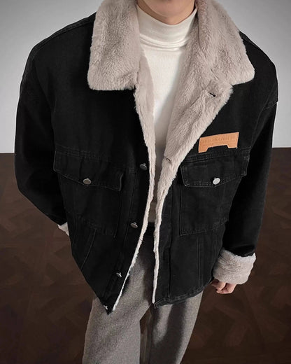 Y2K Sherpa Denim Jacket