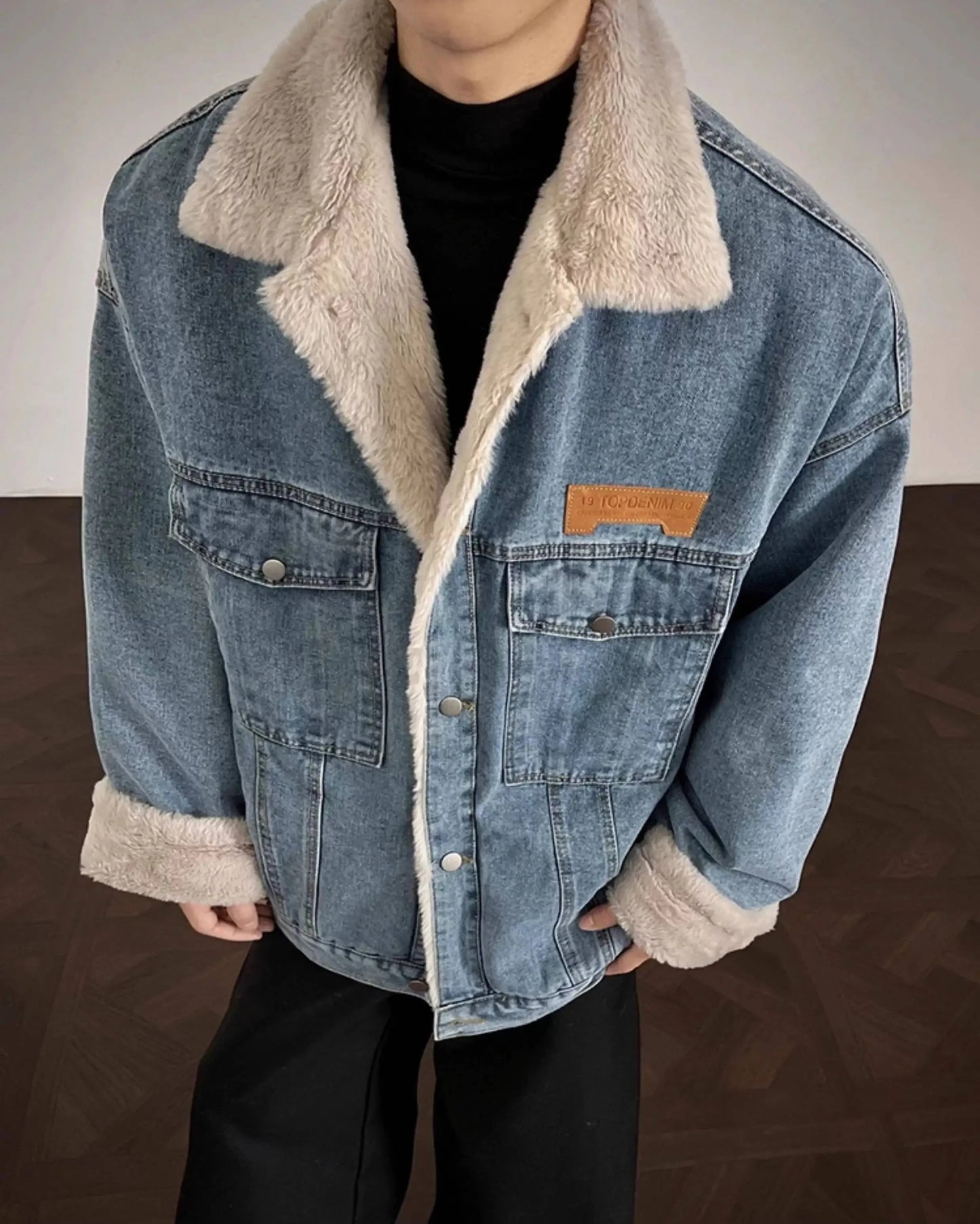 Y2K Sherpa Denim Jacket