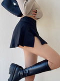 Trendy Y2K Side Slit Mini Skirt for Chic Summer Style