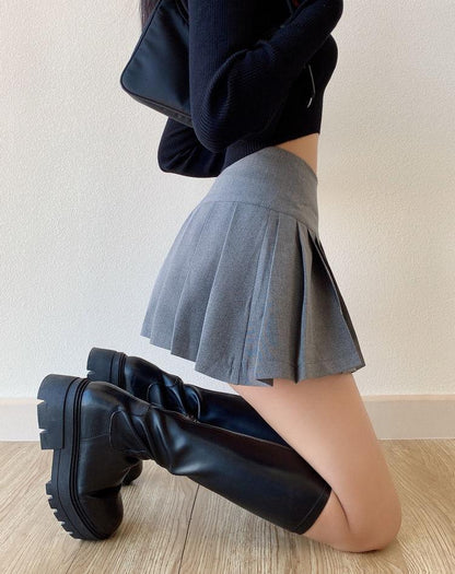 Y2K Side Slit Mini Skirt