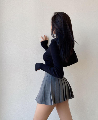 Y2K Side Slit Mini Skirt