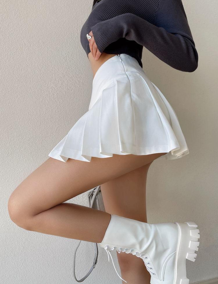 Y2K Side Slit Mini Skirt
