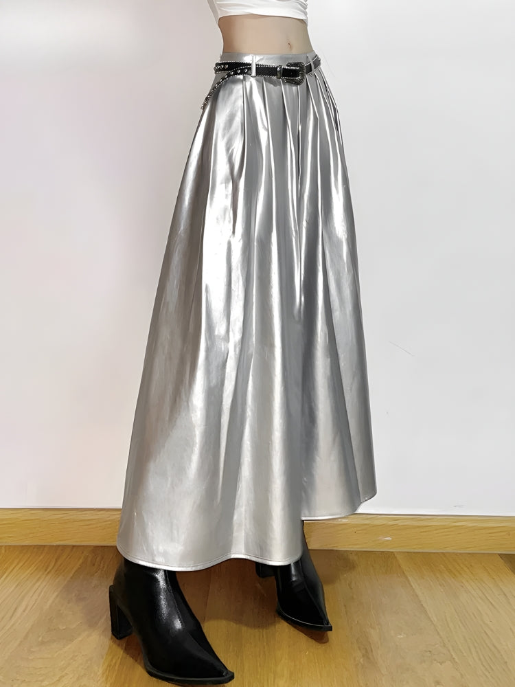 Y2K Silver Maxi Dress