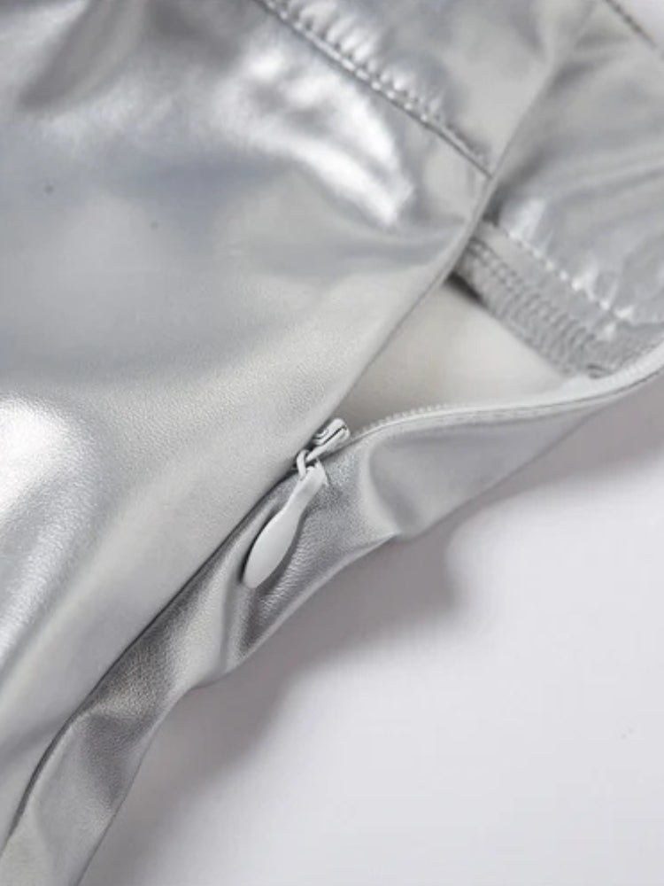 Y2K Silver Maxi Dress