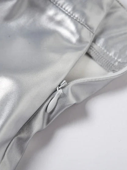 Y2K Silver Maxi Dress