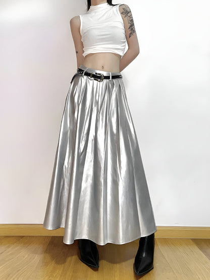 Y2K Silver Maxi Dress