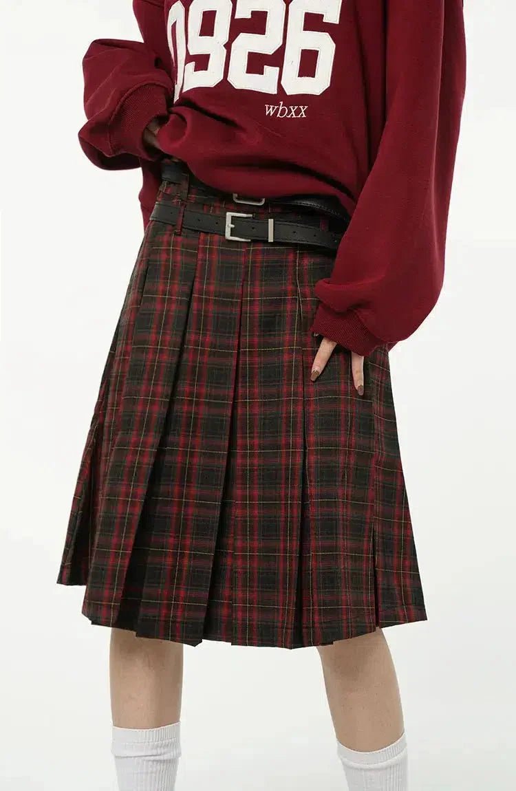 Y2K Skater Midi Skirt