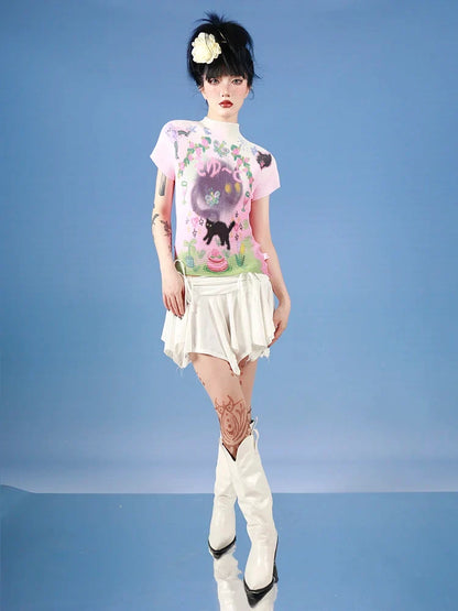 Y2K Soft Girl Top