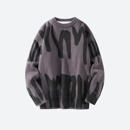 Y2K Spray Paint Knitted Sweater