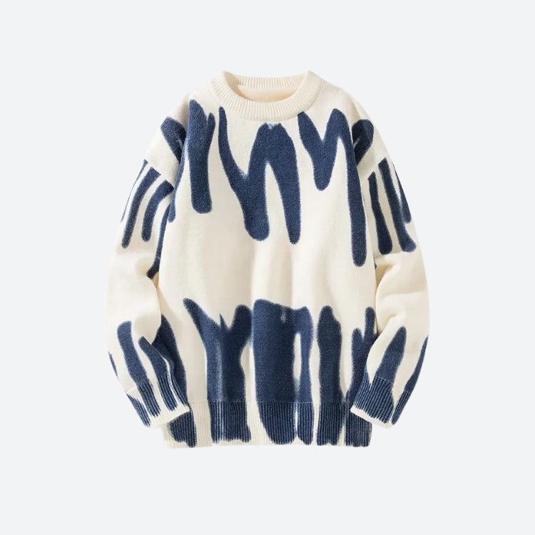 Y2K Spray Paint Knitted Sweater