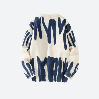 Y2K Spray Paint Knitted Sweater