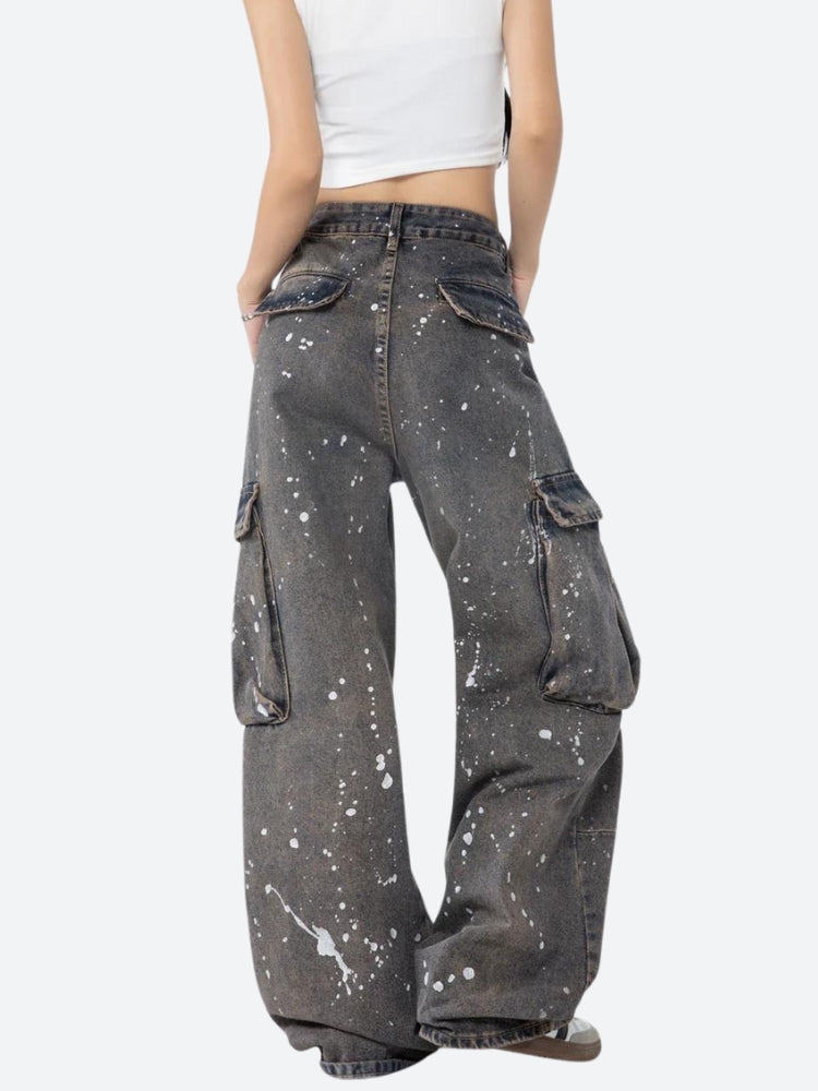 Y2K Stained Cargo Jeans