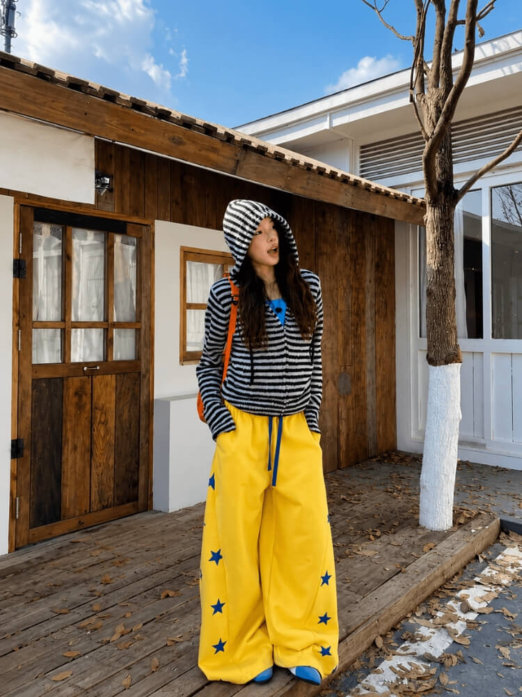 Y2K Star Baggy Pants