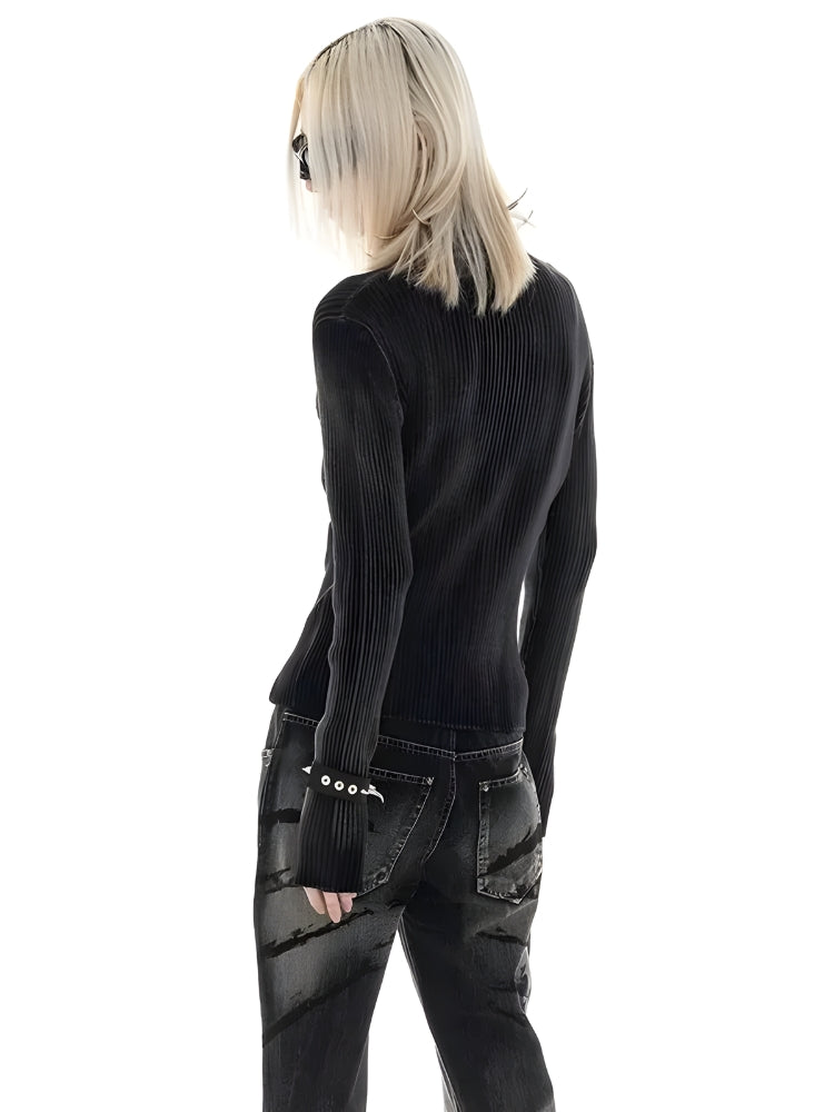 Y2K Star Corduroy Sweater
