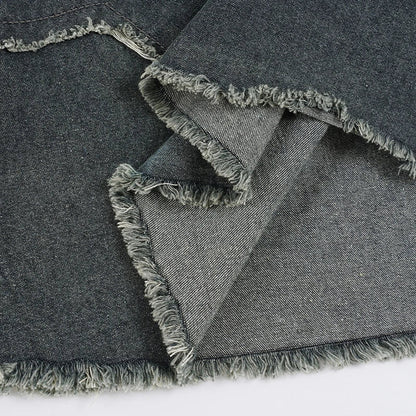 Y2K Star Denim Maxi Skirt