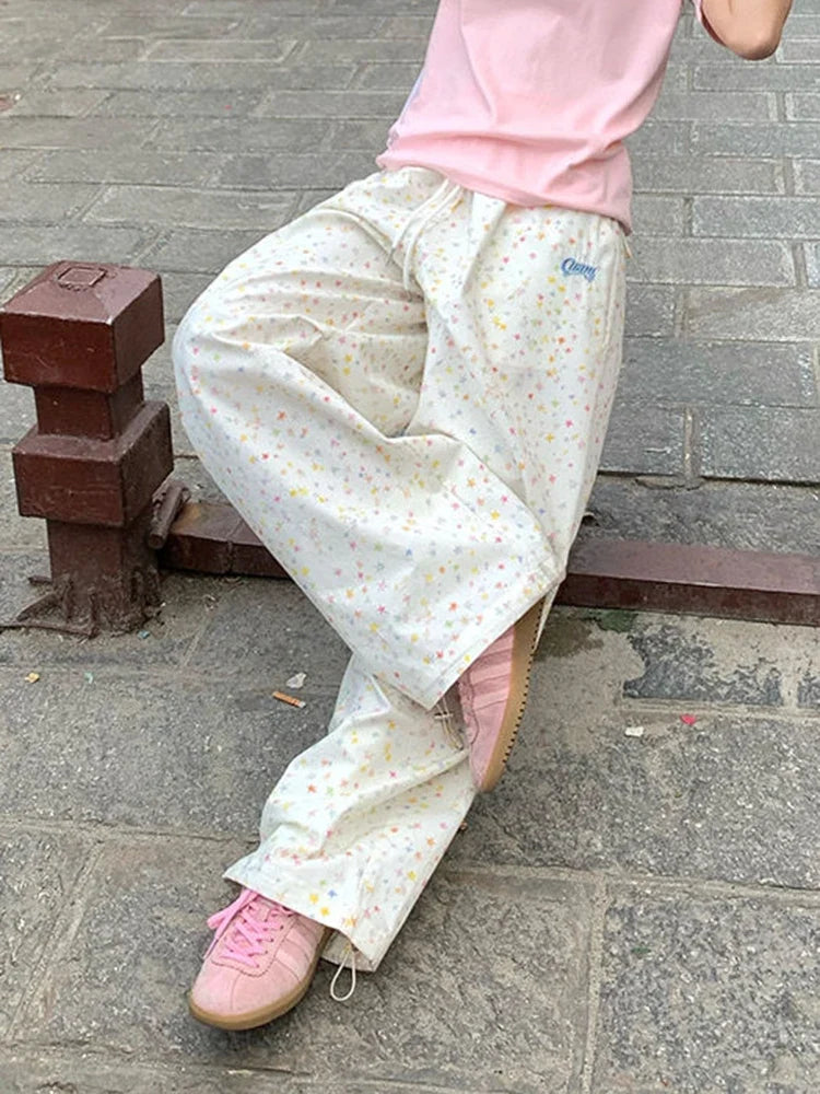 Y2K Star Drawstring Pants