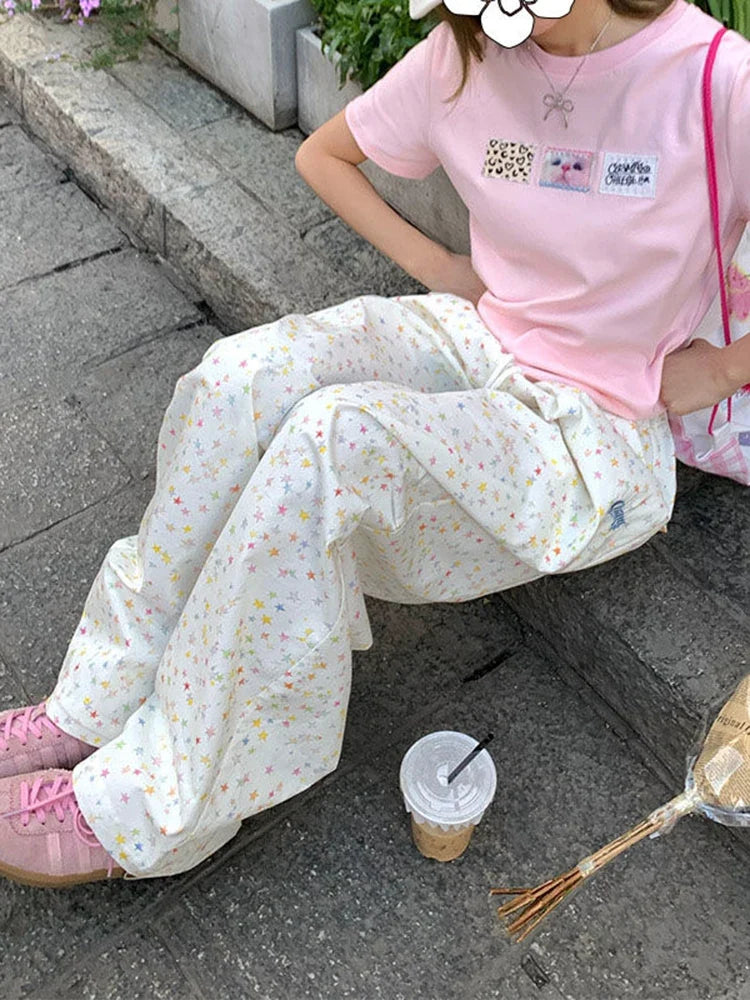 Y2K Star Drawstring Pants