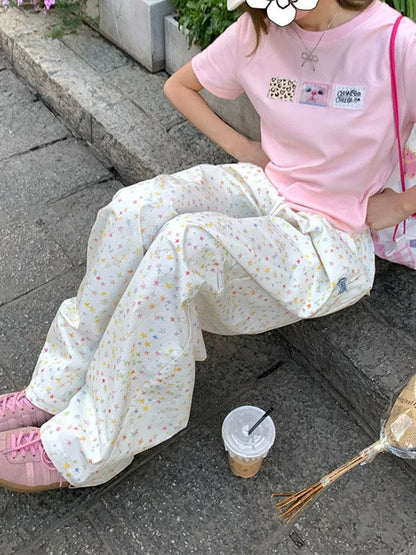 Y2K Star Drawstring Pants