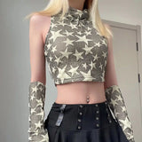 Star Embroidered Crop Top